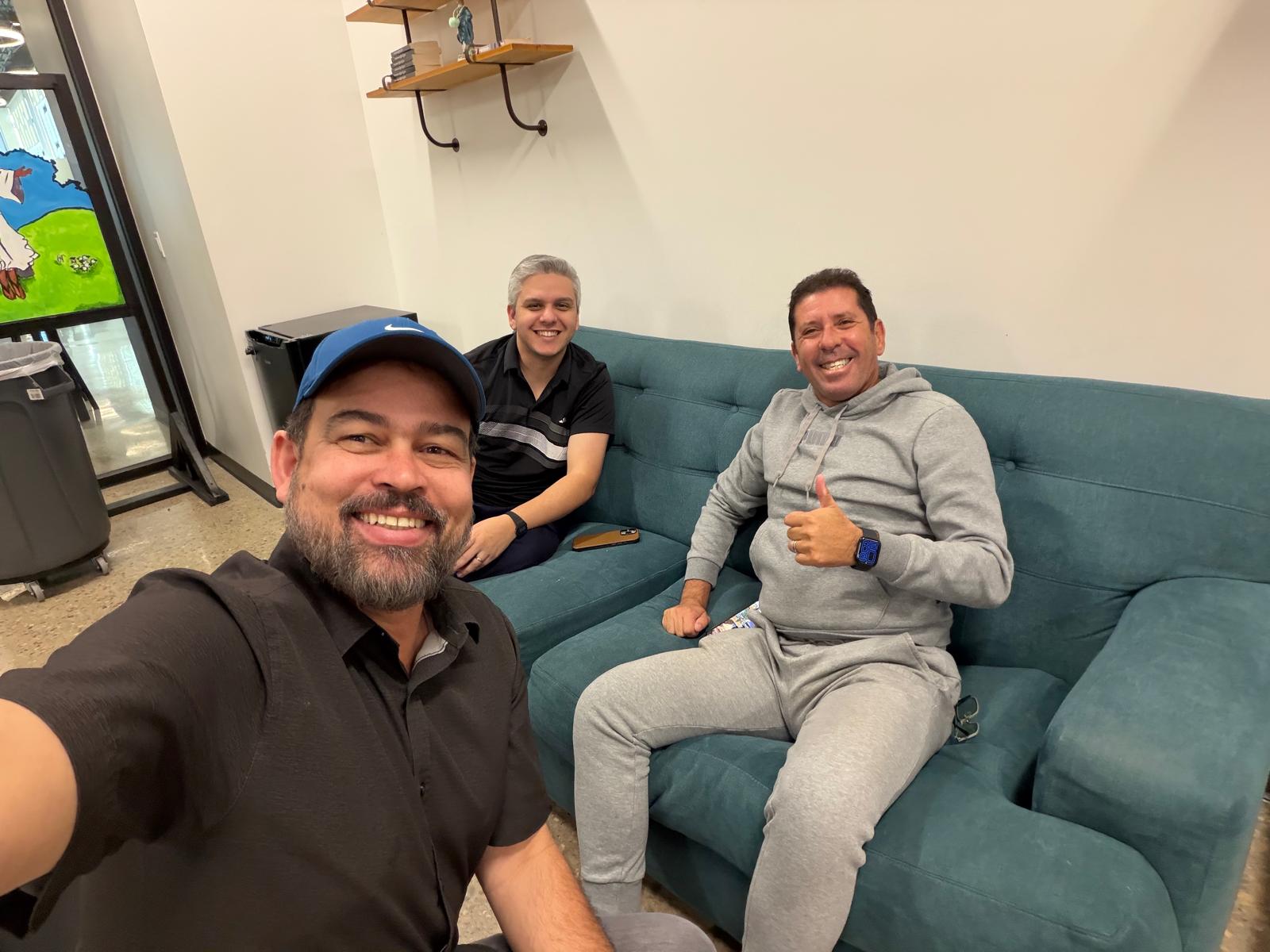 Three men spending time together