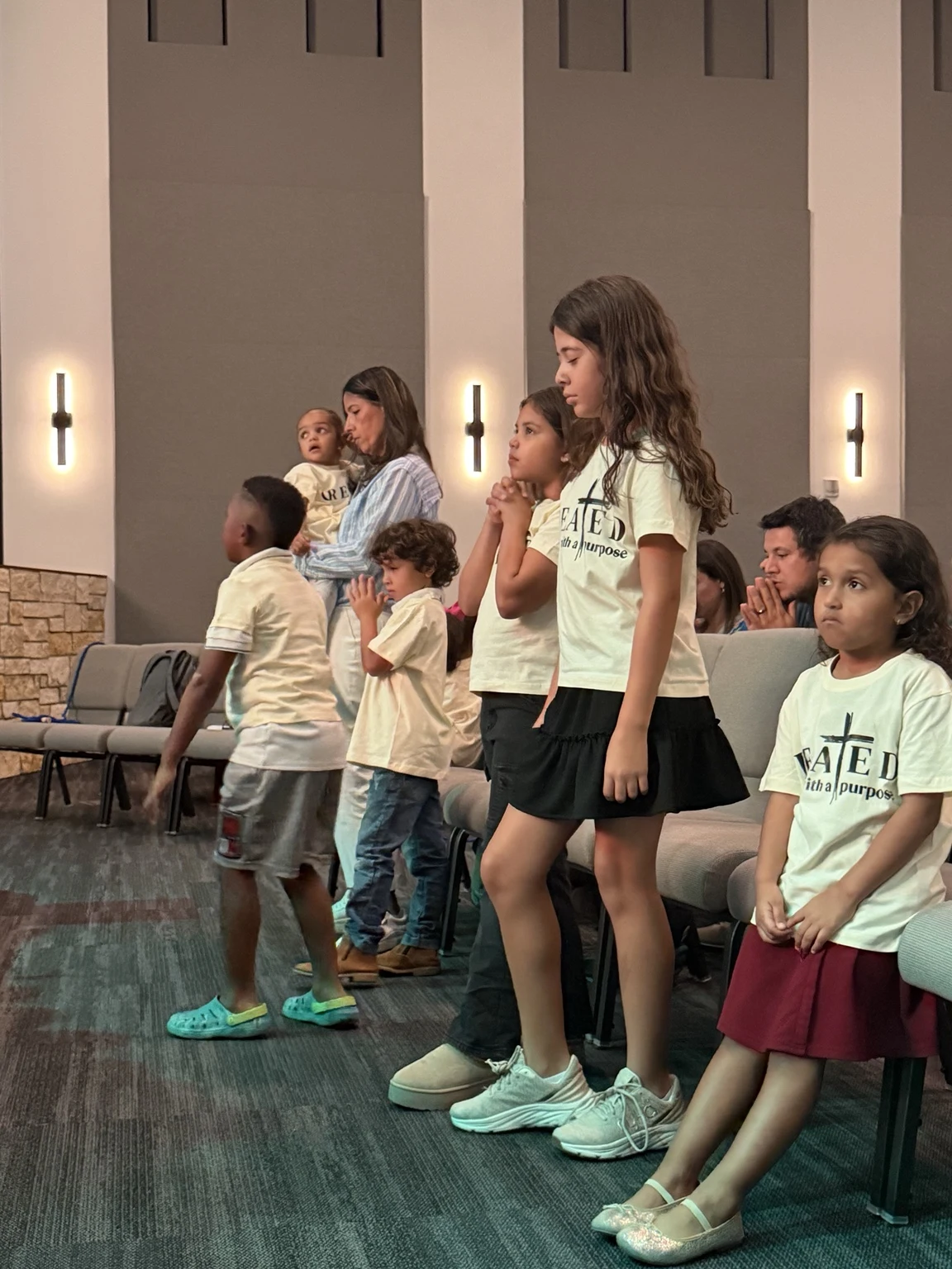 Children taking part in a church activity together